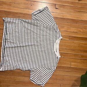 Classic Black and White Striped Tee